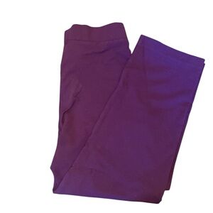 LOFT High Rise Straight Purple Pants/Leggings Cropped Trousers Size L